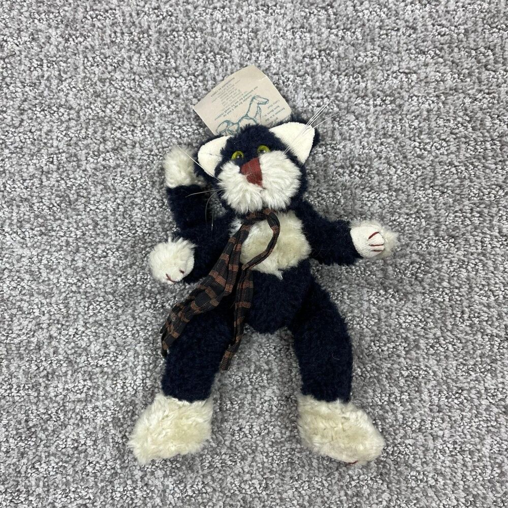 Vintage Boyds Bears Blue Walter Tabby Cat Plush Stuffed Animal Toy Small